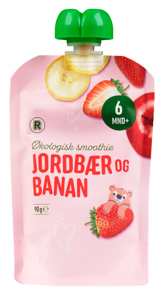 Smoothie Jordbær og Banan
