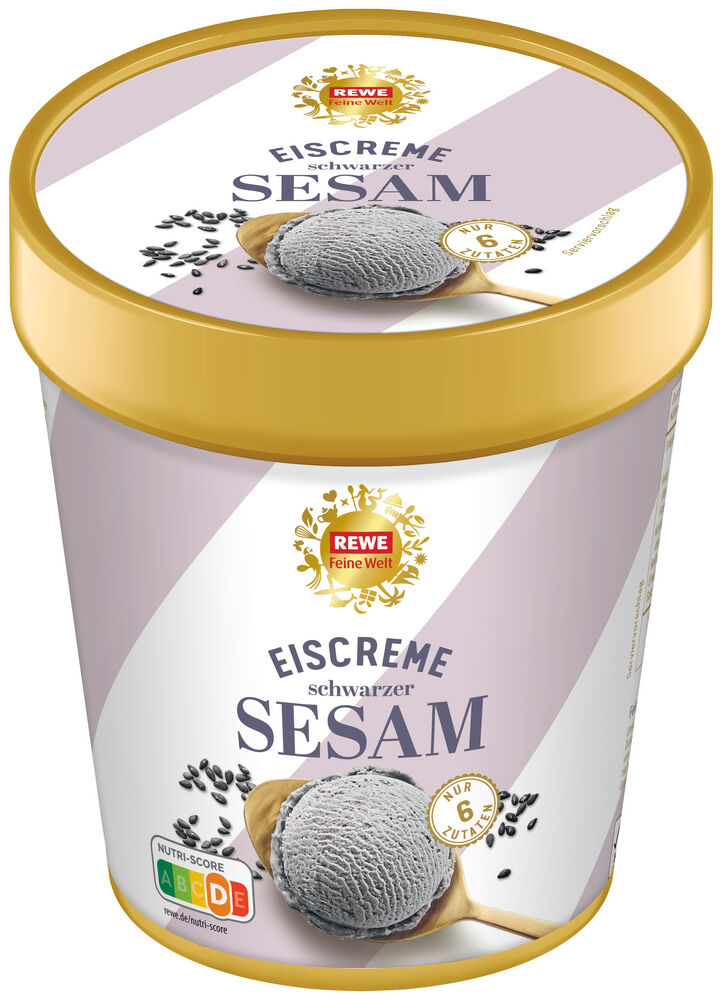 Eiscreme Schwarzer Sesam